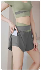 Quần Đùi Lưng Cao Thoáng Khí Nữ - Chất Liệu Spandex Chống Nhăn, Phù Hợp Tập Gym, Yoga, Chạy Bộ - Thời Trang Năng Động