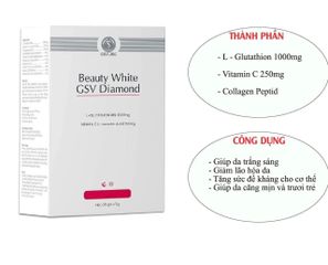 Cốm Sủi Beauty White GSV Diamond - Hỗ Trợ Trắng Da, Ngừa Lão Hóa, Giảm Thâm Nám, Tàn Nhang - Sản Phẩm Làm Đẹp Chất Lượng Cao