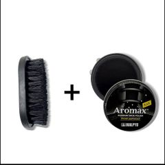 Combo Xi Đánh Bóng Giày Aromax Hàn Quốc và Bàn Chải Vệ Sinh - Dụng Cụ Bảo Vệ Đồ Da Bền Đẹp RUNO