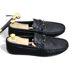 Giày Lười Da PU Nam Moccasin In Vân Cá Sấu, Đế Cao Su Đúc Mềm, Thời Trang Công Sở Cho Mọi Lứa Tuổi - RUNO G31