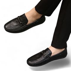 Giày Tây Nam Oxfords Da PU Dập Vân Cá Sấu - Công Sở Đế Cao Su Đúc êm Ái, Chất Lượng Cao Size 38-43 RUNO G31