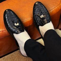 Giày lười nam da PU cao cấp - Giày sục chống trơn trượt, kiểu dáng thời thượng, đế cao 3 cm, phù hợp công sở và dạo phố RUNO G2