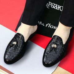 Giày lười nam da PU cao cấp - Giày sục chống trơn trượt, kiểu dáng thời thượng, đế cao 3 cm, phù hợp công sở và dạo phố RUNO G2