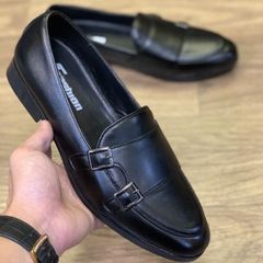 Giày nam Monk Strap da PU cao cấp - Giày cưới chú rể trẻ trung, đế cao su chống trơn trượt RUNO G66, phù hợp mọi phong cách thời trang