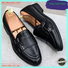Giày nam Monk Strap da PU cao cấp - Giày cưới chú rể trẻ trung, đế cao su chống trơn trượt RUNO G66, phù hợp mọi phong cách thời trang