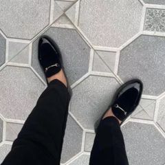 Giày Tây Nam Da PU Cao Cấp - Giày Lười Công Sở Đế Mềm Chống Trượt, Cao 3cm, Phong Cách Hiện Đại Cho Phái Nam