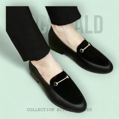 Giày Tây Nam Công Sở Cao Cấp Da PU Đen Đế Cao Su - Giày Lười Thời Trang Chất Lượng Cho Mọi Dịp Ngày Nghỉ và Công Sở