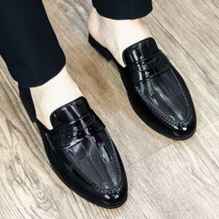 Giày sục nam công sở da pu cao cấp RUNO G37 - Giày tây trẻ trung đế mềm, họa tiết độc đáo cho phong cách hiện đại