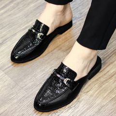 Giày Sục Nam Cao Cấp RUNO G16 - Sục Lười Họa Tiết Ô Vuông, Đế Cao Su Mềm, Phong Cách Trẻ Trung, Thoải Mái Đi Làm, Duyệt Sự Kiện