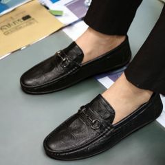 Giày Mọi Nam Da PU In Họa Tiết Cá Sấu - Giầy Mocasin Tài Xế Chống Trơn Trượt Đế Mềm Cao Cấp RUNO G31