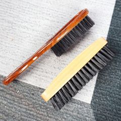 Bàn Chải Đánh Giày Cao Cấp Lông Ngựa - Dụng Cụ Vệ Sinh Đồ Da & Da Lộn, Tặng Kèm Bàn Chải Quẹt Xi, Sạch Bóng Như Mới