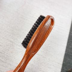 Bàn Chải Đánh Giày Cao Cấp Lông Ngựa - Dụng Cụ Vệ Sinh Đồ Da & Da Lộn, Tặng Kèm Bàn Chải Quẹt Xi, Sạch Bóng Như Mới
