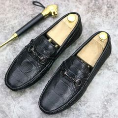 Giày Lười Nam Da Mềm In Họa Tiết Cá Sấu, Giày Tây Công Sở Đế Cao Su Êm Chân - Size 38 đến 43, Phong Cách Hiện Đại RUNO G31