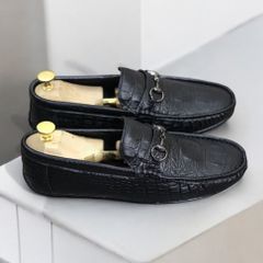 Giày Lười Nam Da Mềm In Họa Tiết Cá Sấu, Giày Tây Công Sở Đế Cao Su Êm Chân - Size 38 đến 43, Phong Cách Hiện Đại RUNO G31