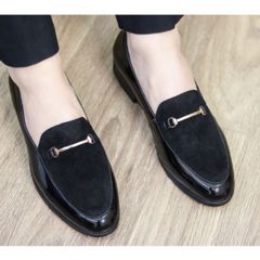 Giày Tây Nam Da PU Cao Cấp RUNO G3 - Giày Lười Công Sở Đế Khâu Chắc Chắn, Thời Trang Gắn Xích Vàng, Dễ Phối Đồ