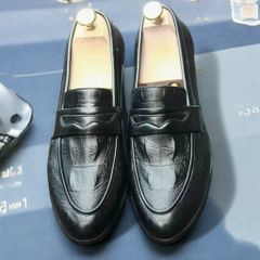 Giày Tây Nam Da PU Cao Cấp Dập Vân Cá Sấu - Giày Oxford Công Sở Chống Trơn Trượt Đế Cao Su RUNO G10