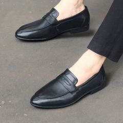Giày Lười Nam Da PU Cao Cấp RUNO G15 - Thiết Kế Tối Giản, Đế Cao Su Chống Trơn Trượt, Phù Hợp Mọi Phong Cách Thời Trang