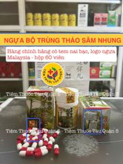Viên uống Ngựa Bộ Trùng Thảo Sâm Nhung Malaysia - Hỗ trợ tăng cân, sức khỏe và sinh lực 60 Viên