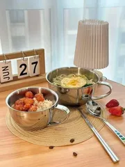 Ca Ăn Mì Inox CHOCKMEN 600ml - Tô Đong Nước, Pha Sữa, Đánh Trứng Thực Phẩm An Toàn, Thiết Kế Hiện Đại, Tiện Ích Bếp Nấu