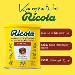 Viên Ngậm Giảm Ho Ricola 250g - Hỗ Trợ Dịu Họng Tự Nhiên, Không Đường, Dễ Dùng Cho Trẻ Em và Người Tiểu Đường