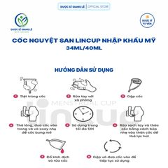 Cốc Nguyệt San Lincup Chính Hãng Mỹ - Silicone Y Tế Mềm Mại, Chống Tràn, Tiết Kiệm, Thân Thiện Môi Trường, Sử Dụng 10 Năm