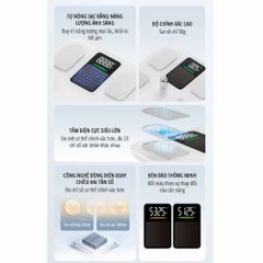 Cân điện tử thông minh miLife S40 - Phân tích 23 chỉ số sức khỏe, tỷ lệ mỡ, béo phì, hỗ trợ ứng dụng, năng lượng mặt trời, chịu tải 180kg