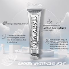 Kem Đánh Răng Marvis Hương Bạc Hà - Trắng Răng, Chống Ố Vàng, Ngừa Sâu Răng, Sản Phẩm Cao Cấp Từ Ý, Hơi Thở Thơm Mát
