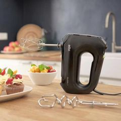 Máy Trộn Cầm Tay Braun HM2110BK - Động Cơ 500W, 4 Tốc Độ, Nhẹ Dễ Sử Dụng, Phụ Kiện Đa Năng, Hoàn Hảo Cho Bếp Trang Trí Bánh Ngon