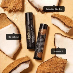 Son Dưỡng Môi Dầu Dừa Bến Tre Cocoon Nature - Dưỡng Ẩm Mềm Mịn, Chiết Xuất Từ Thiên Nhiên, 5gram Hũ Tiện Lợi