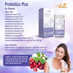 Men Vi Sinh Aussia Probiotics Plus Dành Cho Phụ Nữ - Hỗ Trợ Phòng Ngừa Viêm Nhiễm Phụ Khoa - 60 Viên Bổ Sung sức Khỏe Vùng Kín