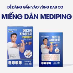 Miếng Dán Từ Tính Powerful-X Mediping Magnetic Patch - Giảm Đau Cơ, Tăng Lưu Thông, Hộp 210 Miếng Tiện Lợi Cho Vận Động Viên