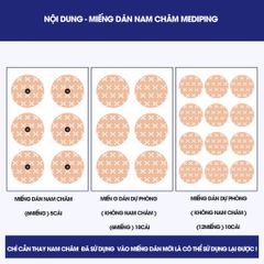 Miếng Dán Từ Tính Powerful-X Mediping Magnetic Patch - Giảm Đau Cơ, Tăng Lưu Thông, Hộp 210 Miếng Tiện Lợi Cho Vận Động Viên
