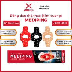 Băng Dán Thể Thao Powerful-X Mediping Diamond Type Chống Chấn Thương, 16 Miếng Cắt Sẵn Cho Đầu Gối, Vai, Cổ Tay, Gót Chân