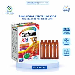 Siro Centrium Kid - Hỗ Trợ Trẻ Ăn Ngon, Ngủ Ngon, Phát Triển Toàn Diện, Cải Thiện Biếng Ăn và Hệ Tiêu Hóa (20 ống)
