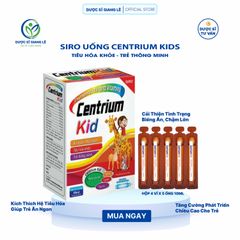 Siro Centrium Kid - Hỗ Trợ Trẻ Ăn Ngon, Ngủ Ngon, Phát Triển Toàn Diện, Cải Thiện Biếng Ăn và Hệ Tiêu Hóa (20 ống)