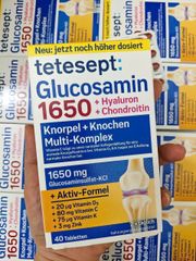 Viên Uống Bổ Khớp Glucosamin 1650mg Tetesept - Hãng Đức, Giảm Đau Khớp, Tái Tạo Sụn, 40 Viên Hỗ Trợ Xương Khớp Khỏe Mạnh