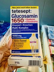 Viên Uống Bổ Khớp Glucosamin 1650mg Tetesept - Hãng Đức, Giảm Đau Khớp, Tái Tạo Sụn, 40 Viên Hỗ Trợ Xương Khớp Khỏe Mạnh