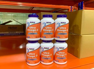 Viên Uống Dầu Cá Cô Đặc Ultra Omega-3 NOW Foods - Hỗ Trợ Tim Mạch, Chống Viêm, Giảm Mỡ Máu (Hộp 180 Viên)