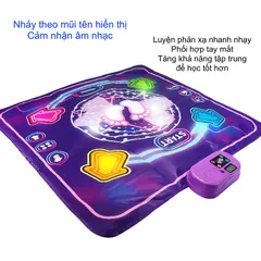 Thảm Nhảy Audition Bluetooth 90x90cm Cho Bé - Đồ Chơi Âm Nhạc Tăng Cường Phát Triển Thể Chất và Kỹ Năng Tư Duy