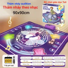 Thảm Nhảy Audition Bluetooth 90x90cm Cho Bé - Đồ Chơi Âm Nhạc Tăng Cường Phát Triển Thể Chất và Kỹ Năng Tư Duy