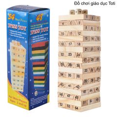Đồ Chơi Rút Gỗ Cho Bé Toti - Bộ Rút Gỗ Màu Sắc & Số Giúp Phát Triển Tư Duy Logic & Kỹ Năng Tính Toán, Quà Tặng Trí Tuệ Chính Hãng
