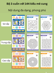 Bộ sách mê cung phát triển tư duy - Tư duy logic cho trẻ từ 3 đến 10 tuổi - Học tập và giải trí sáng tạo