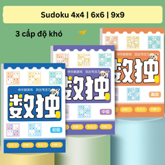 Bộ Sách Sudoku Phát Triển Tư Duy Cho Trẻ Em - Rèn Luyện Logic và Khả Năng Tập Trung - Bao Gồm 3 Cuốn Từ Sơ Cấp Đến Cao Cấp