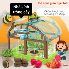 Bộ Kit Nhà Kính Trồng Cây Mini Cho Bé - Đồ Chơi Giáo Dục STEM Quan Sát Sinh Trưởng Cây Cảnh Thân Thiện Môi Trường