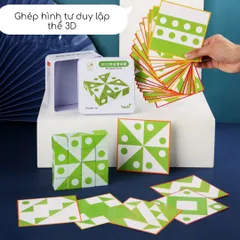 Bộ Xếp Hình Thông Minh Gỗ Toti - Đồ Chơi Trí Tuệ Phát Triển Tư Duy Logic Cho Bé - Hộp Thiếc Sang Trọng
