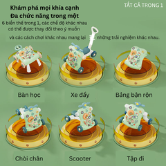 Xe Tập Đi Chòi Chân Đa Năng Có Nhạc Bảng Bận Rộn Chống Lật - Phát Triển Trí Não Cho Bé 10 Tháng Đến 4 Tuổi