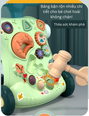 Xe Tập Đi Chòi Chân Đa Năng Có Nhạc Bảng Bận Rộn Chống Lật - Phát Triển Trí Não Cho Bé 10 Tháng Đến 4 Tuổi