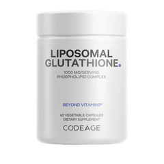 Viên uống trắng da Codeage 1000mg Liposomal Glutathione - Hỗ trợ làm sáng da, hộp 60 viên, không GMO, sản xuất tại Mỹ