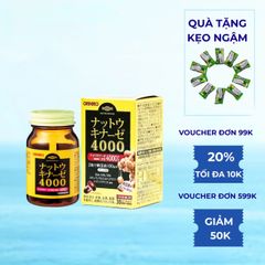 Viên Uống Orihiro Nattokinase 4000FU Japan Phòng Ngừa Đột Qụy 470mg