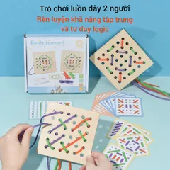 Trò Chơi Xỏ Dây Montessori - Rèn Luyện Kỹ Năng Vận Động Tinh và Tư Duy Logic Cho Bé Từ 3 Tuổi